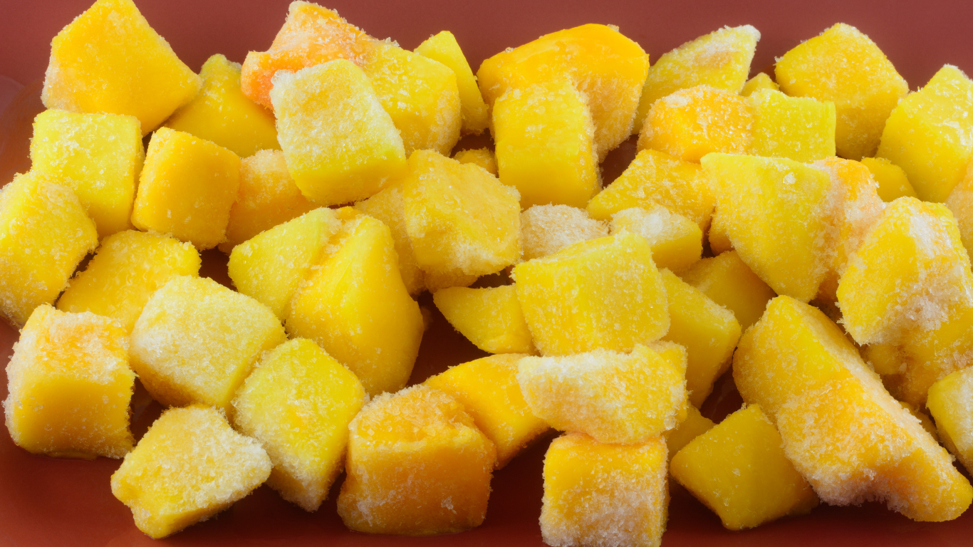 Frozen Mango Cubes Export from India